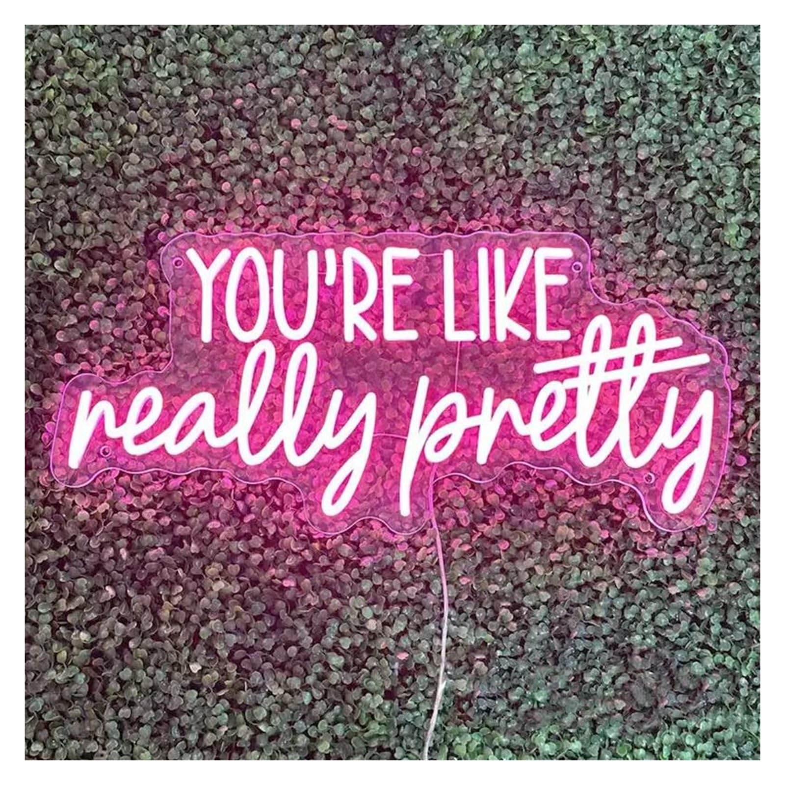 LEMST Signs Lamp You're Like Really Pretty Neon Sign, for Girls Room,Woman Power Light Sign, Salon Room Decor 50x22cm(Pink)