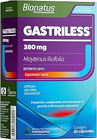 Bionatus, Gastriless, Espinheira Santa, Suplemento alimentar, Maytenus Ilicifolia, 45 cápsulas • 45 doses, Roxo