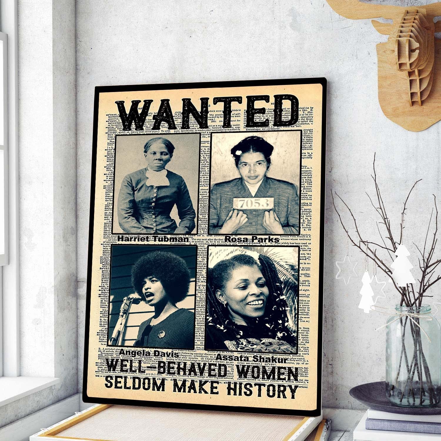 Retro Metal Tin Sign 5.5 X 8 Inches Well-Behaved Women Rarely Make History Vintage Poster Famous Iconic Women Poster Notorious RBG Frida-Kahlo Maya Angelou Poster Novelty Decorative Crafts