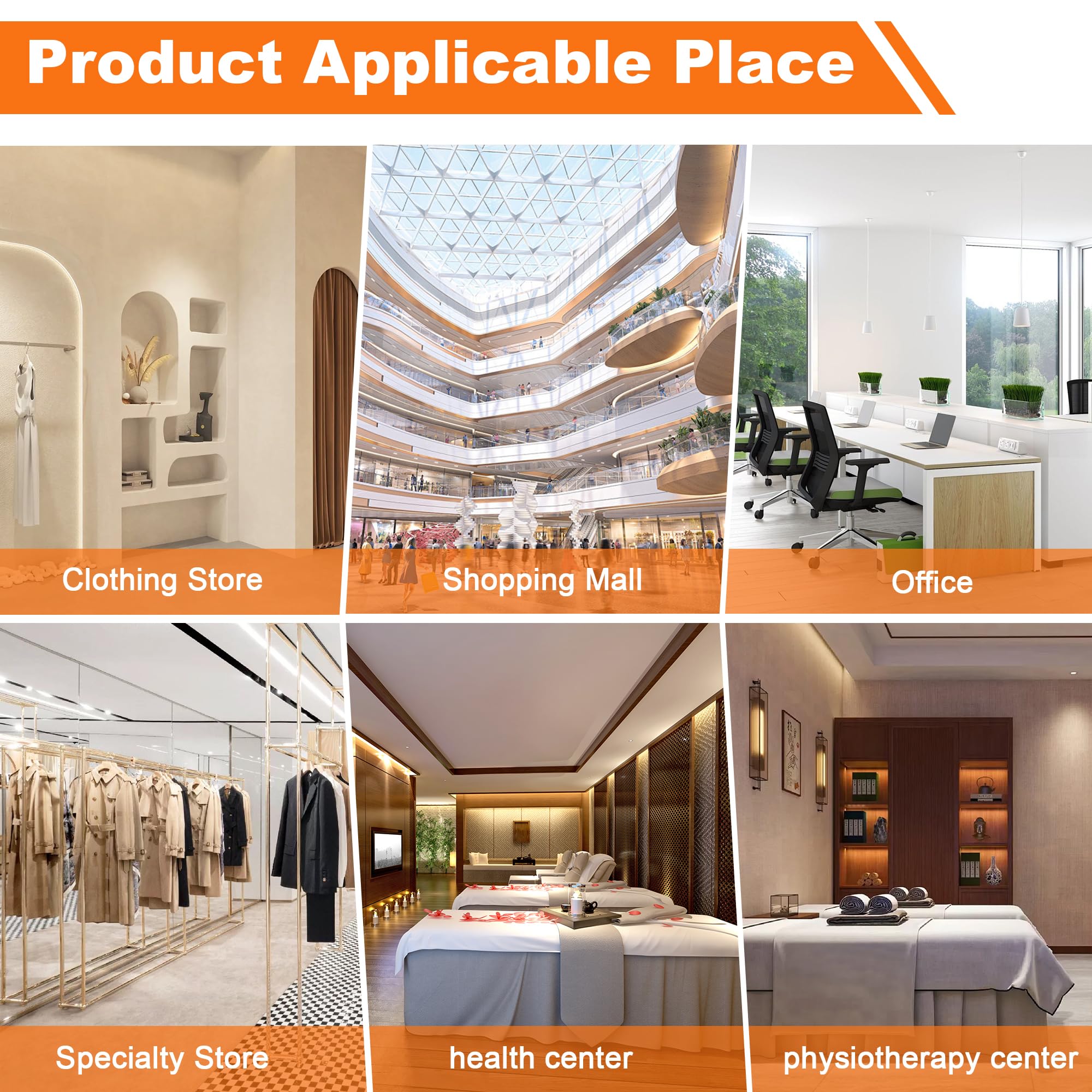 Cortinas de doble ajuste para boutique, divisor de vestidor grande en forma de F, protección de privacidad, tienda de ropa, vestuarios, divisores de cortinas para oficina de centro comercial 6