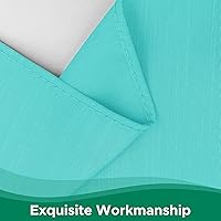 Vista 4 de Biscaynebay - Faldón de cama envolvente Queen de 15 pulgadas, con volantes, elástico, ajustable, aguamarina, fácil ajuste, resistente a las arrugas