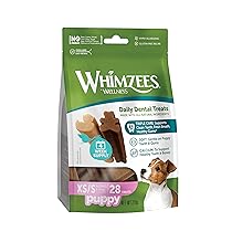 WHIMZEES Stix per Cuccioli XS, S, 28 Pezzi – Taglia XS & S, Snack per Cuccioli di Taglia Molto Piccola, Piccola, Naturali & Senza Cereali, Vegetariane, Senza Zuccheri Aggiunti