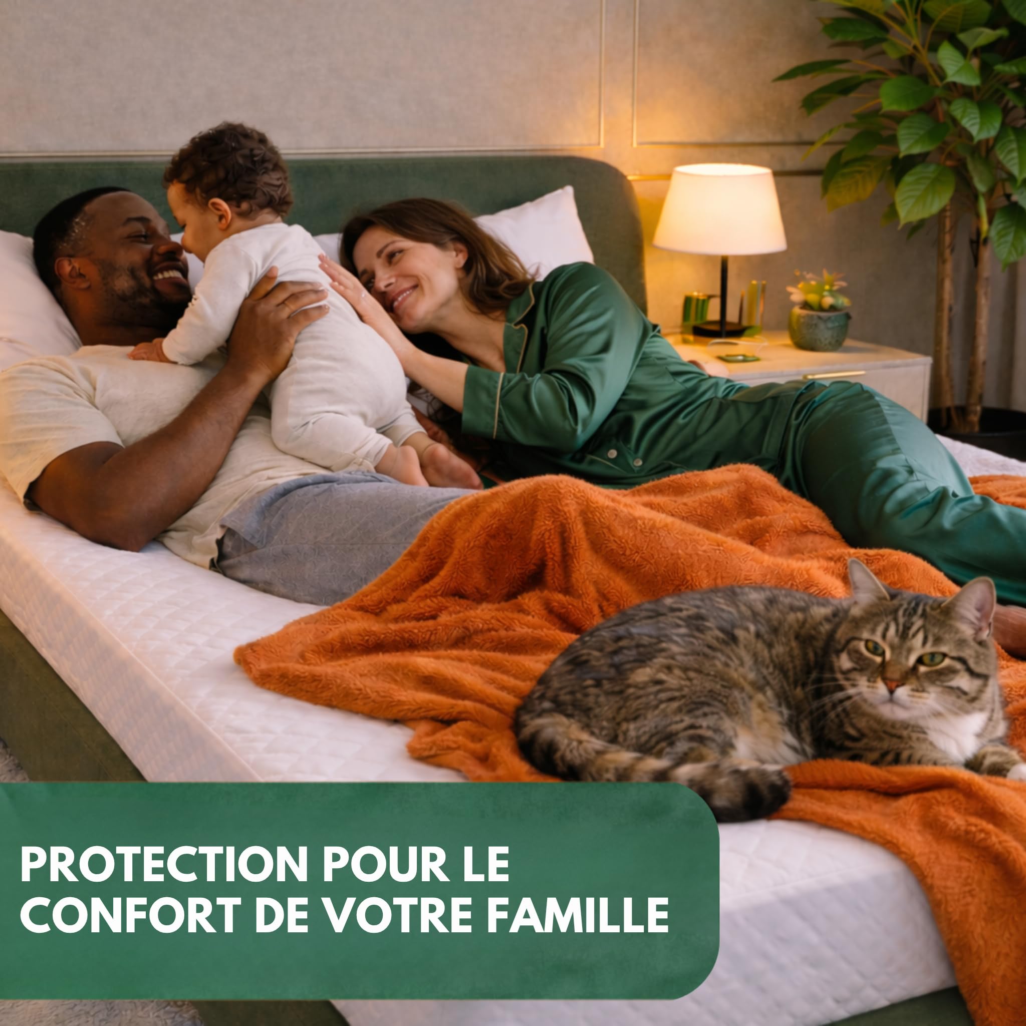 HOME STILL Protège-Matelas imperméable 140x200x30 cm, matelassé Confortable, Tissu Microfibre Respirant, Membrane polyuréthane étanche, Maintien Parfait