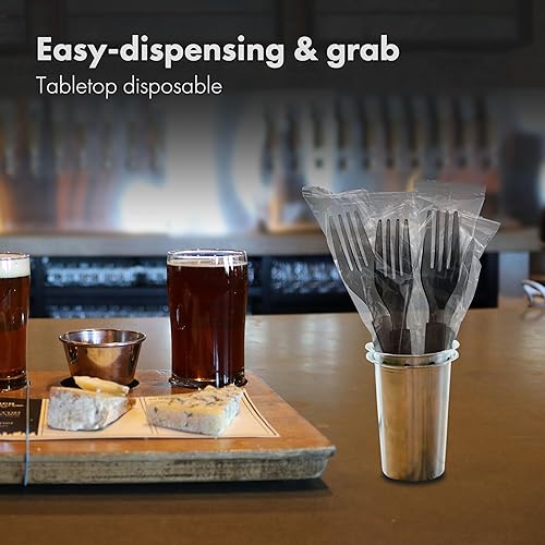 Miniatura 9 de 500 unidades 3 tenedores de plástico resistentes envueltos individualmente, paquete comercial MEGA (caja de 5100 unidades)