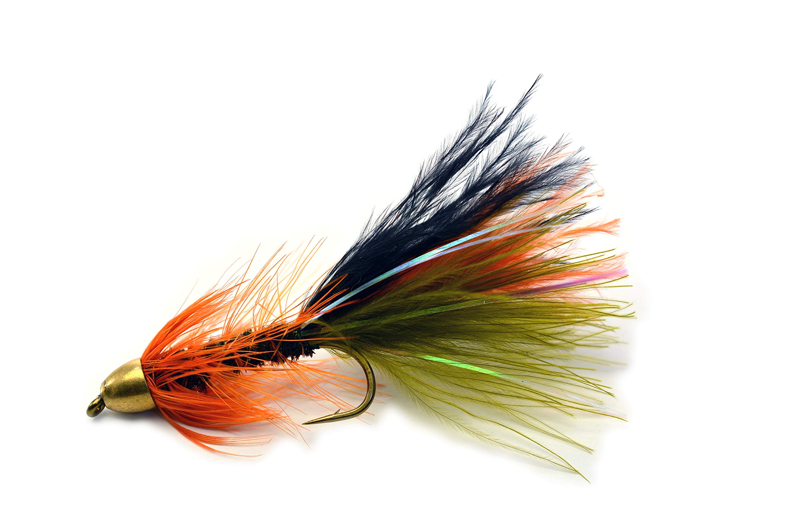 Thin Mint Streamer Fly Fishing Flies - Cone Head - Weighted - Mustad Signature Hooks - 1 Dozen Flies in Hook #6, #8 or Assorted - Trout Flies (Hook #10)