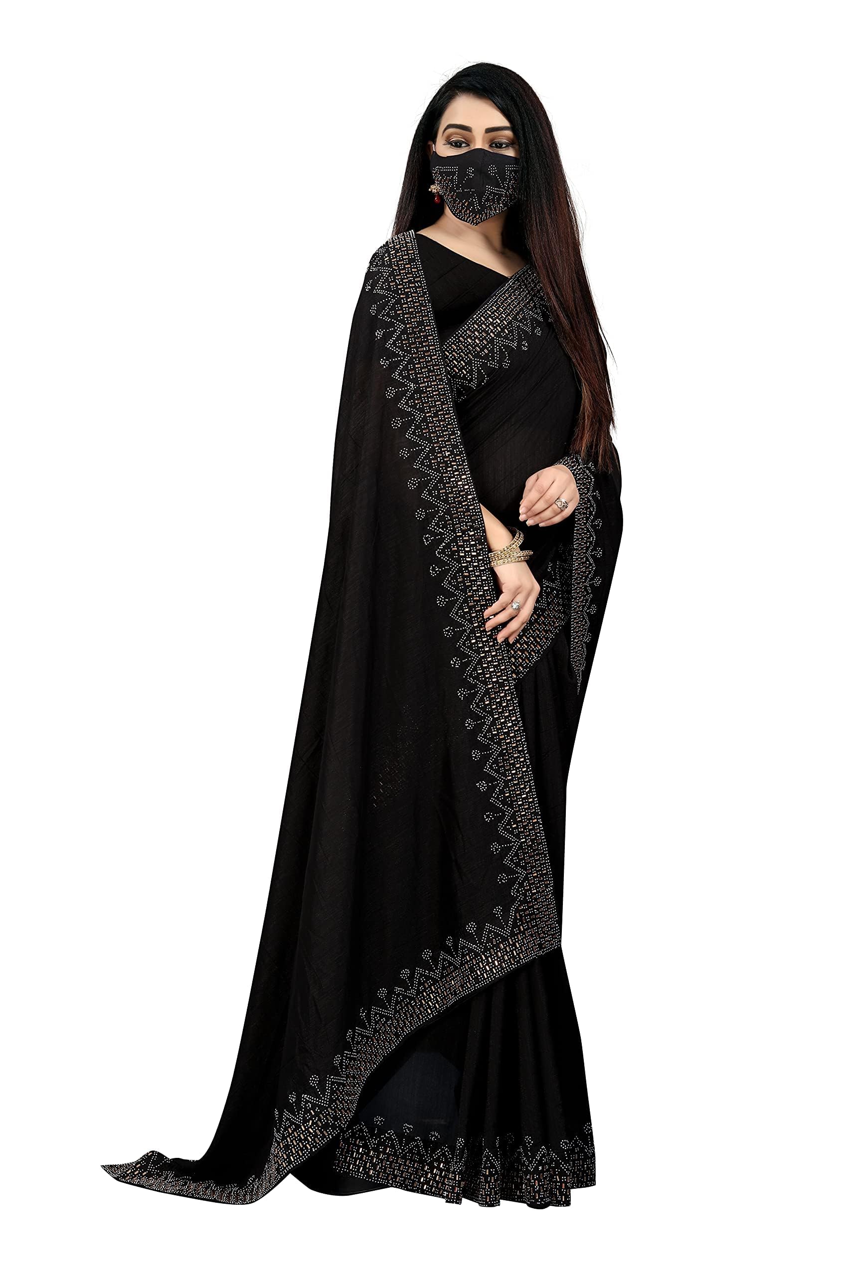 PUNYATHA CREATION Women's & Girl's Chanderi Chanderi Saree With Blouse Piece