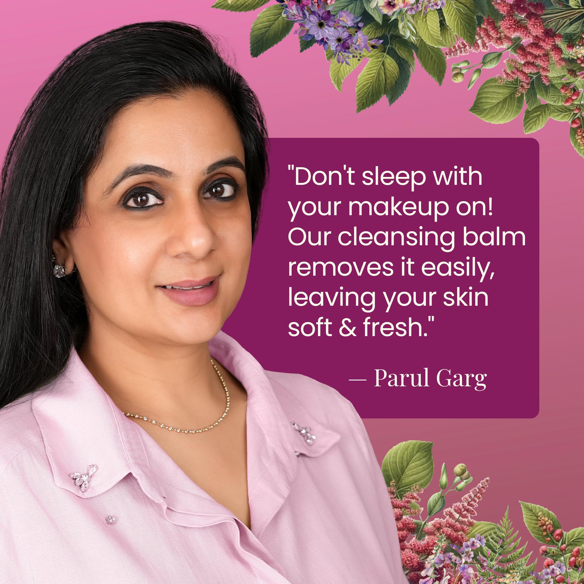 Parul Garg Beauty Cleansing Balm – Gentle Hydrating Makeup Remover | Dissolves Waterproof Makeup, Nourishes & Refreshes Skin | Non-Greasy, Lightweight, All Skin Types - Image 3 thumbnail