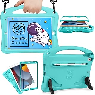Bam Bino Space Suit iPad 10.2 Case for Kids, iPad 9th Generation Case for Kids, iPad 7th Generation Case for Kids, iPad 8th Generation Case for Kids, iPad Air 3rd Generation Case for Kids