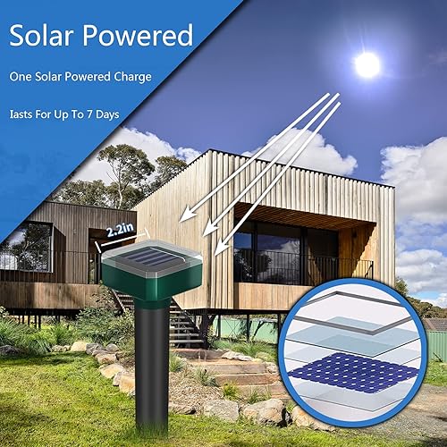 Miniatura 4 de suphanlin Paquete de 8 repelentes de serpientes para 0utdoors, repelente ultrasónico de serpientes al aire libre, repelente de serpientes para patio