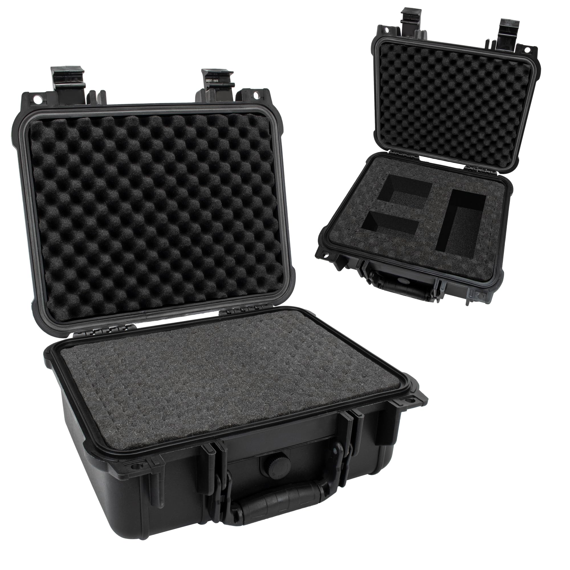 FATBOX Echolotkoffer G 30 – Wasserdichter Outdoor Schutzkoffer mit Rasterschaumstoff für Fischfinder & Akkus – Schlagfester Transportkoffer mit Druckausgleichsventil (Modell 2750-28x24x12cm)