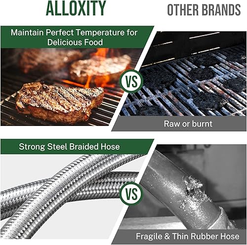 Miniatura 8 de Regulador de propano de 4 pies con manguera, regulador de tanque de propano ajustable de alta presión, QCC1 y hembra de 3/8 pulgadas, manguera de
