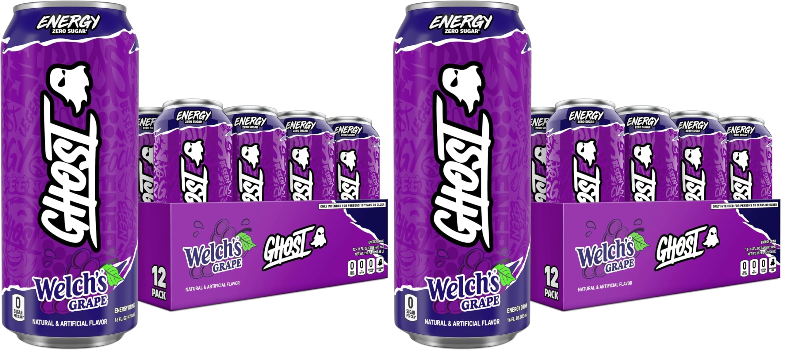Amazon.com : GHOST Energy Drink -,Welch's Grape,16oz Cans - Energy