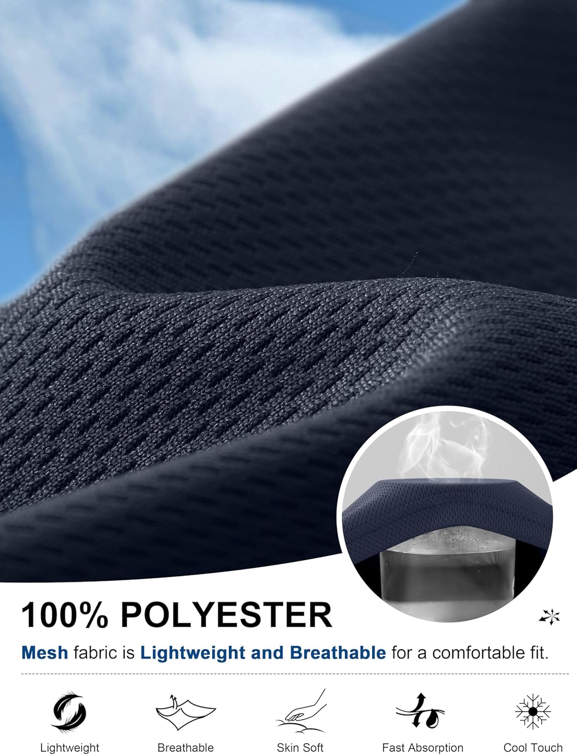 Pudolla Men's Lightweight Mesh Sweatpants Loose Fit Open Bottom Athletic Workout Gym Pants with Zipper Pockets - Image 4