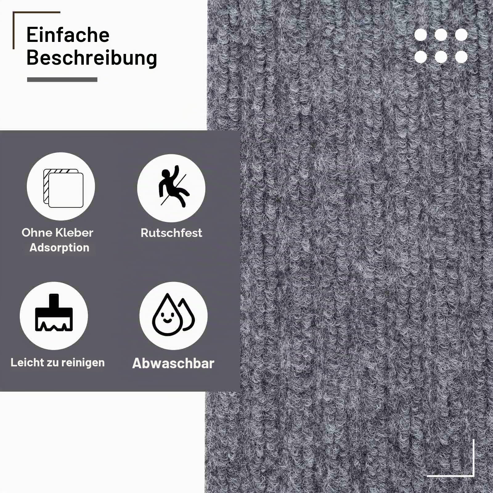 Arthome Teppich Treppenstufen Anti Rutsch Treppenteppich Teppiche 15 packen 20x76cm für Holztreppen,Sicherheitslaufmatte für Senioren und Kinder,rückstandsfrei Selbstklebende Treppenstufen(Grau)