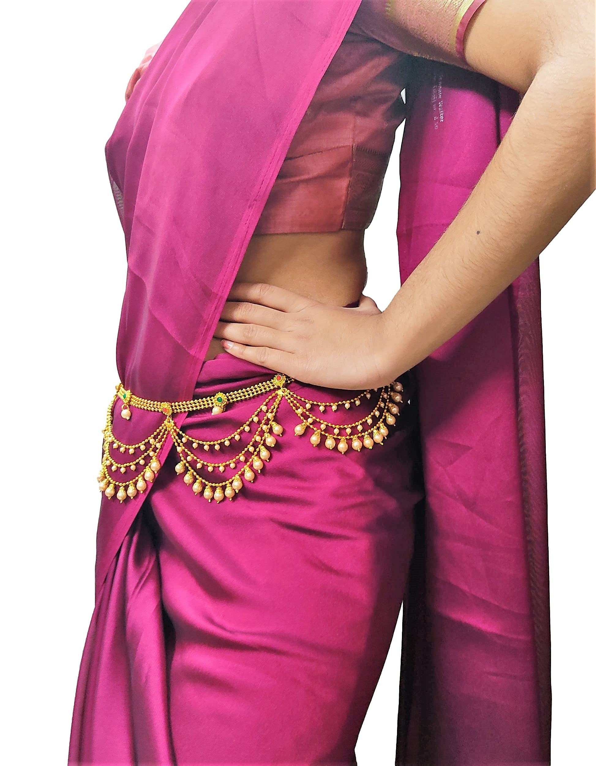 womensky Traditional Gold Polished Kamarpatta, Tagdi, Kardhani, Bellychain, Kamarband-picture-1