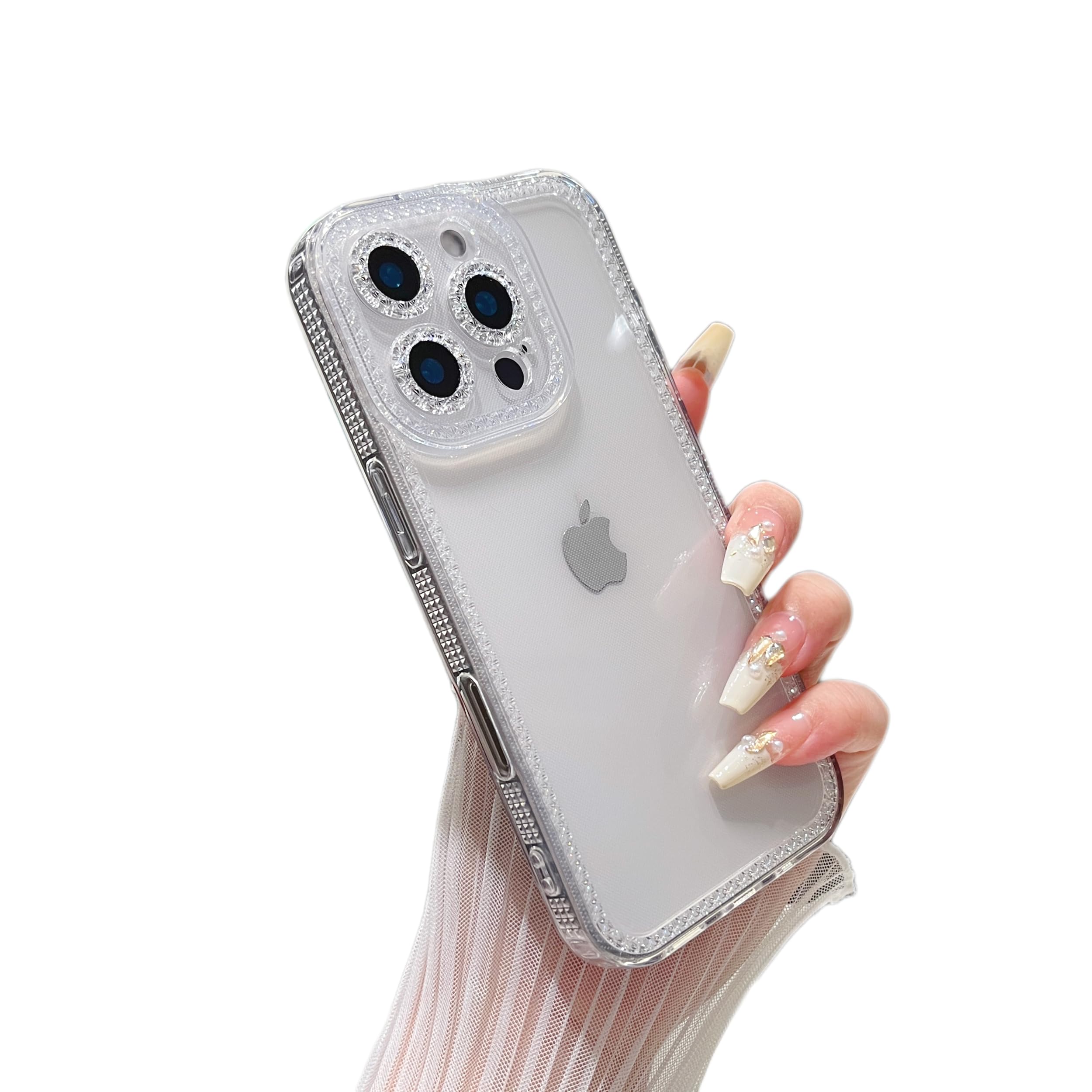 Coque silicone paillettes iPhone 16 Pro antichoc et souple - 8