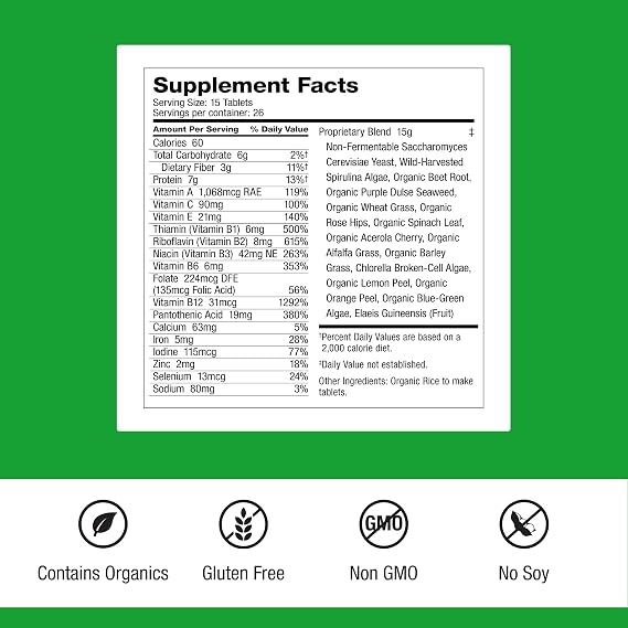 Dr. Schulze's SuperFood Plus - Everyday Superfood Supplement to Support Overall Wellness - Clean, Quality Nutrition - Supports Metabolism & Daily Energy - Gluten-Free & Dairy-Free - 390 Tablets