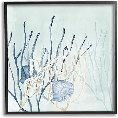 Stupell Industries Layered Seashells Coral Underwater Giclee Framed Wall Art, Design by Lucille Price