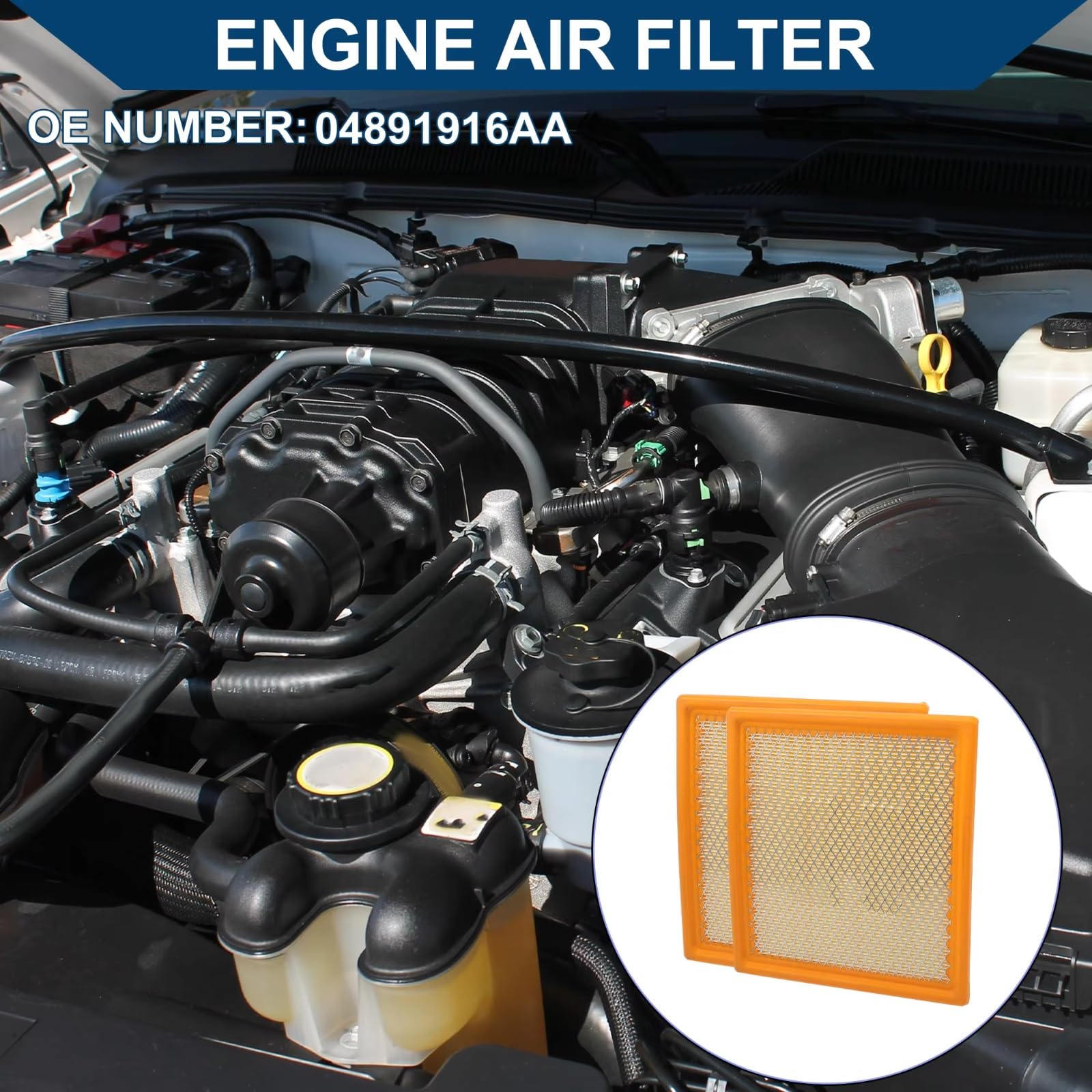 Filtro Aire Motor Coche Para Dodge Para Journey 2.4L 3.5L 2009-2020