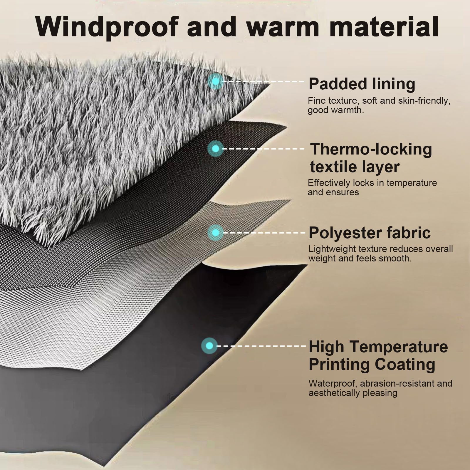 Tablier Scooter Universel, Protection Couvre Jambe pour Moto, Scooter Couverture Chaude Hiver Coupe-Vent Imperméable Jambes Scooter, Housse Protection Contre Le Froid et la Pluie (L)