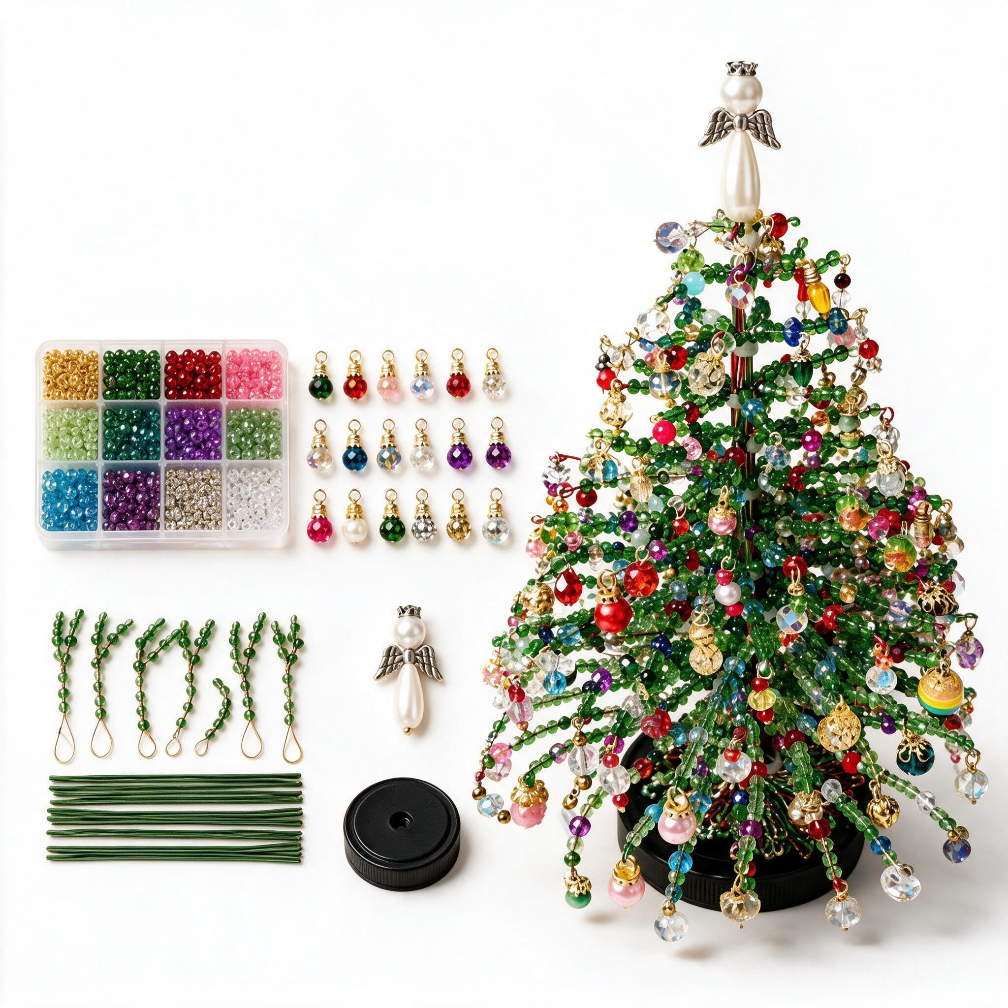 DIY Beaded Christmas Tree Kit 3D Crystal Bead Art Craft for Craft Lovers