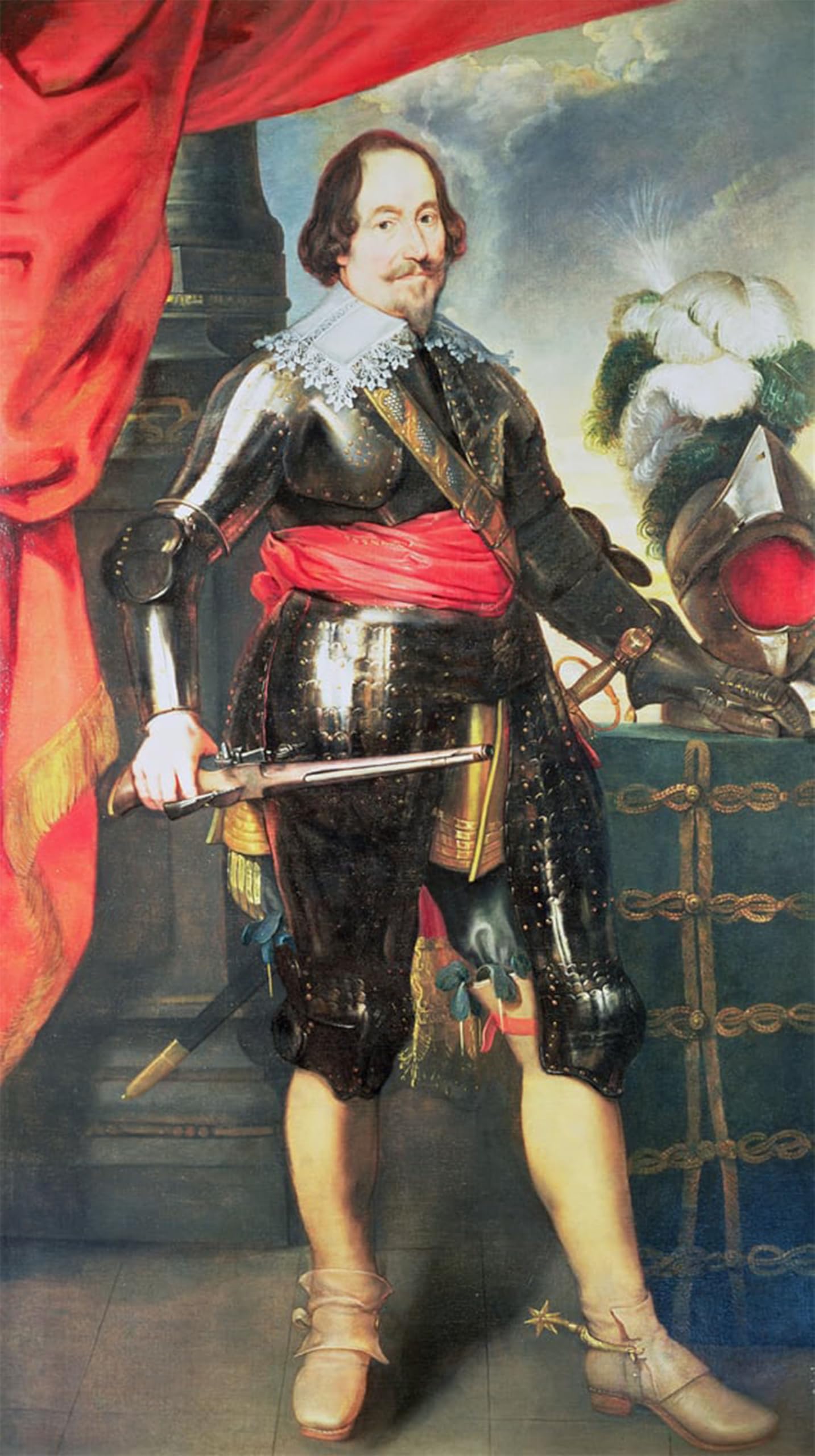 POSTERIIk Vintage Print Pop Art Landscape Artwork Portrait of a Gentleman in Armour by Van Dyck Art Prints for Office Home Decor 60x90cm