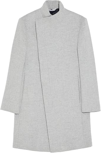 Zara - Abrigo para hombre con cuello asimétrico 5784/630/811 - Gris -  X-Large: Amazon.es: Ropa