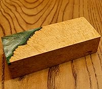 Vista 6 de Burl Híbrido Estabilizado Madera Bloque de madera Torneado Bloque en blanco Barra Mango Cuchilla Cuchillos Estabilización Cuchillo (G138)