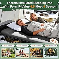 Vista 6 de HiiPeak Colchoneta de dormir doble para acampar con bomba eléctrica, 3 pulgadas de grosor, almohadilla de colchón de espuma viscoelástica