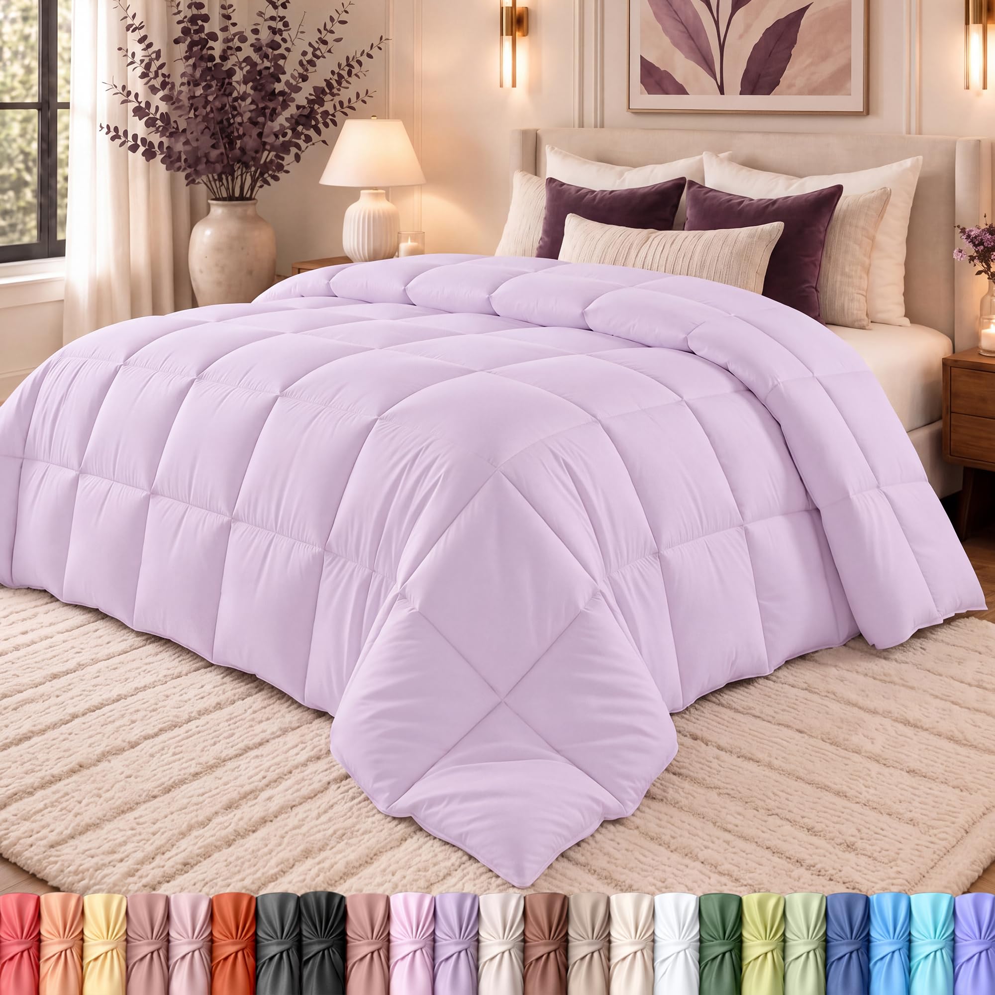 Utopia Bedding Duvet Insert, Full Size Comforter 82 x 86 Inches, Lavender — image 1