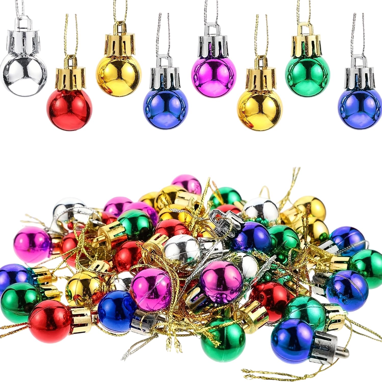 Pack of 50 Christmas Balls with Lanyard