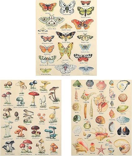 Lourny Tapiz de flores para colgar en la pared, tapiz de flores silvestres y frutas, tapiz botánico de mariposas pequeñas para dormitorio, sala de