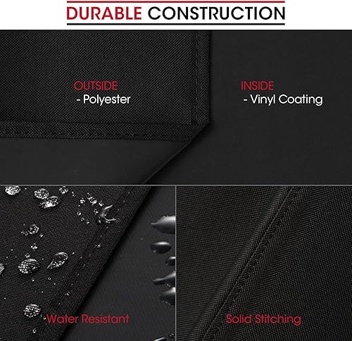 Miniatura 7 de Unicook 5483 Cubierta de parrilla para Blackstone de 28 pulgadas con capucha, cubierta de parrilla de gas resistente al agua, protección para todo