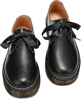 Women Lace-up Platform Chunky Loafers Classic Lug Sole Oxford Shoes Busi...