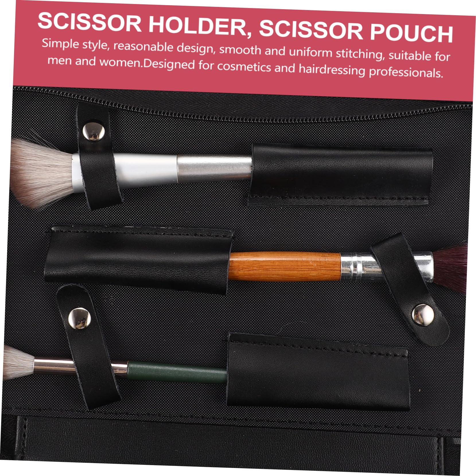 PU Leder Haarschneidescheren Rosa Tasche für Friseure im Salon