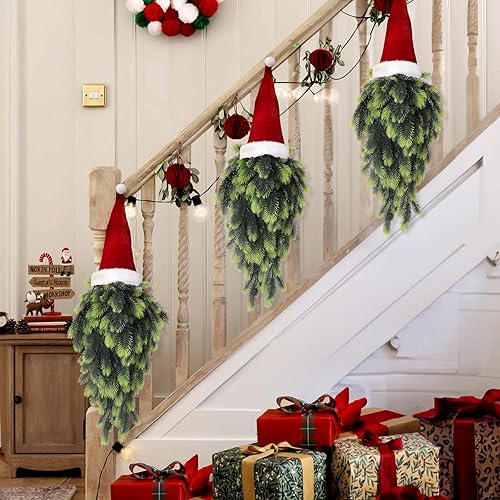 Miniatura 4 de RECUTMS Agujas de pino artificiales para colgar, plantas verdes, púas de pino de vegetación falsas para exteriores, plantas sintéticas para colgar