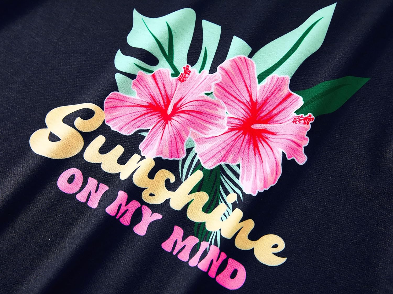 Beezizac Neon Tie Dye Spiral Pattern/Butterfly Pajamas for Girls Tee & Shorts PJ Set Size 6-18 - Image 3