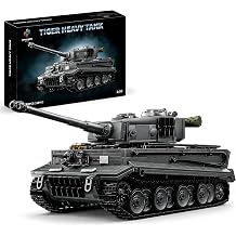 WW2 Tank Building Set Tiger I Army Military Vehicle Collection Model Adult Home Office Decor Gray