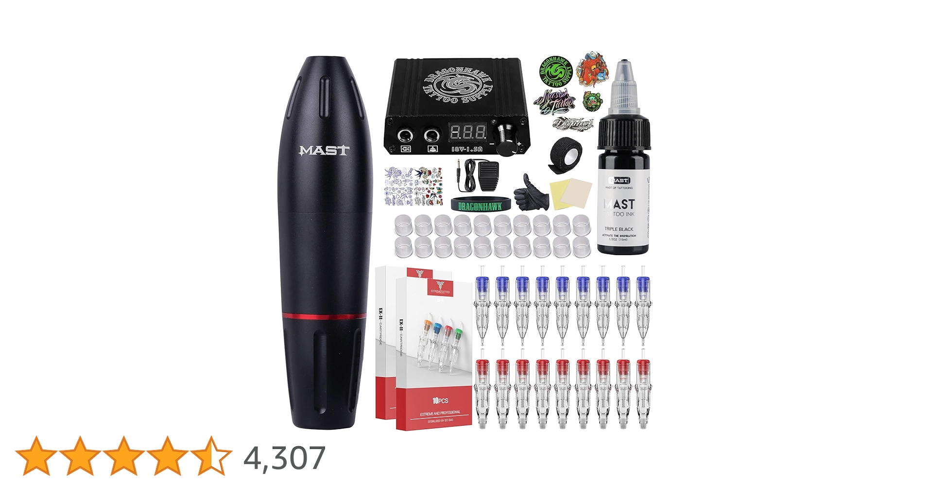 Dragon Hawk Dragonhawk Mast Pen Rotary Tattoo Machine Power