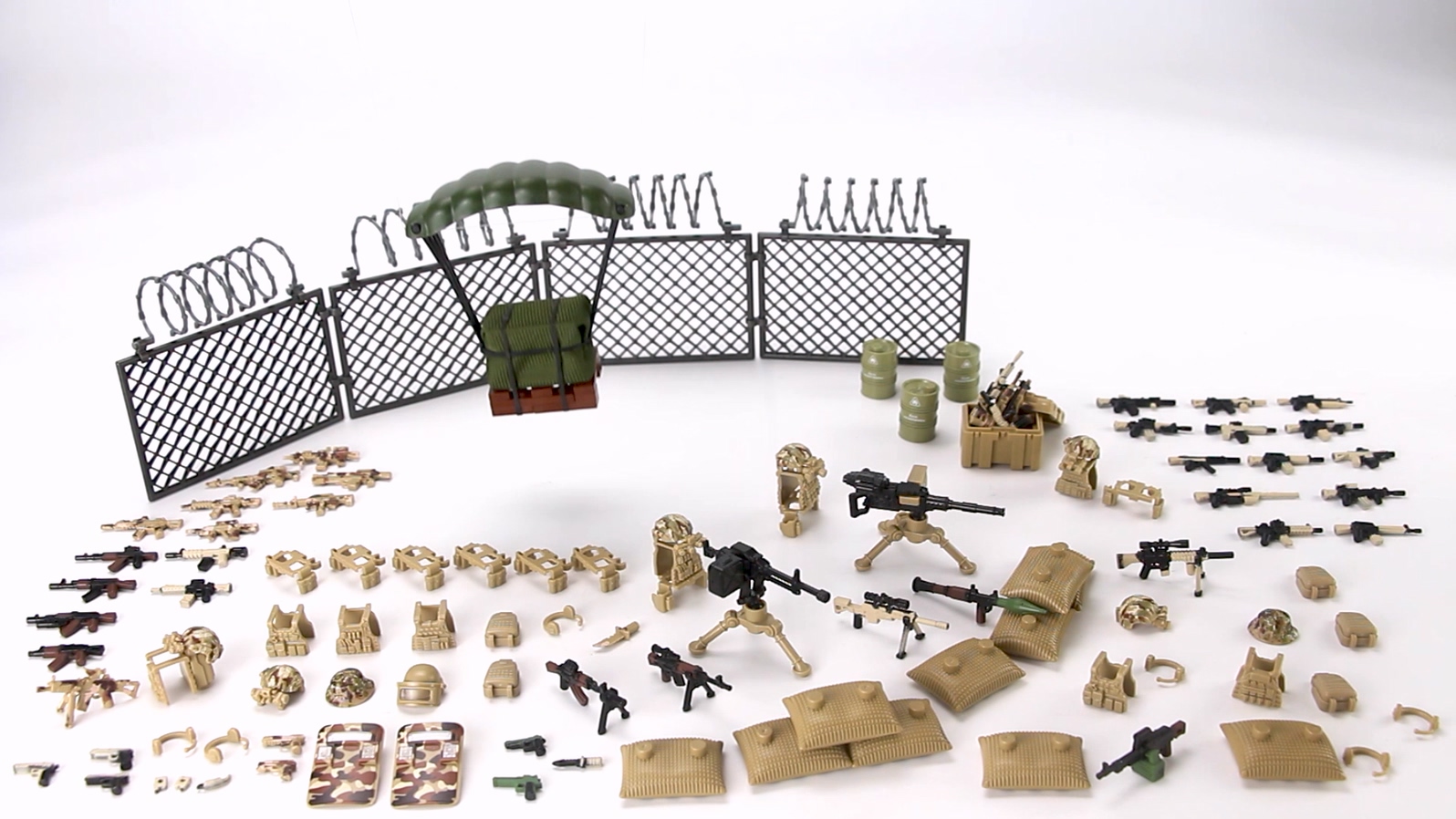 Feleph Armi Militari Pack Toy Set Building Blocks Accessori Modello Per Figure Soldato, Deserto Camouflage Combat Suit Army Tactical Outfits Gear Kit Piece