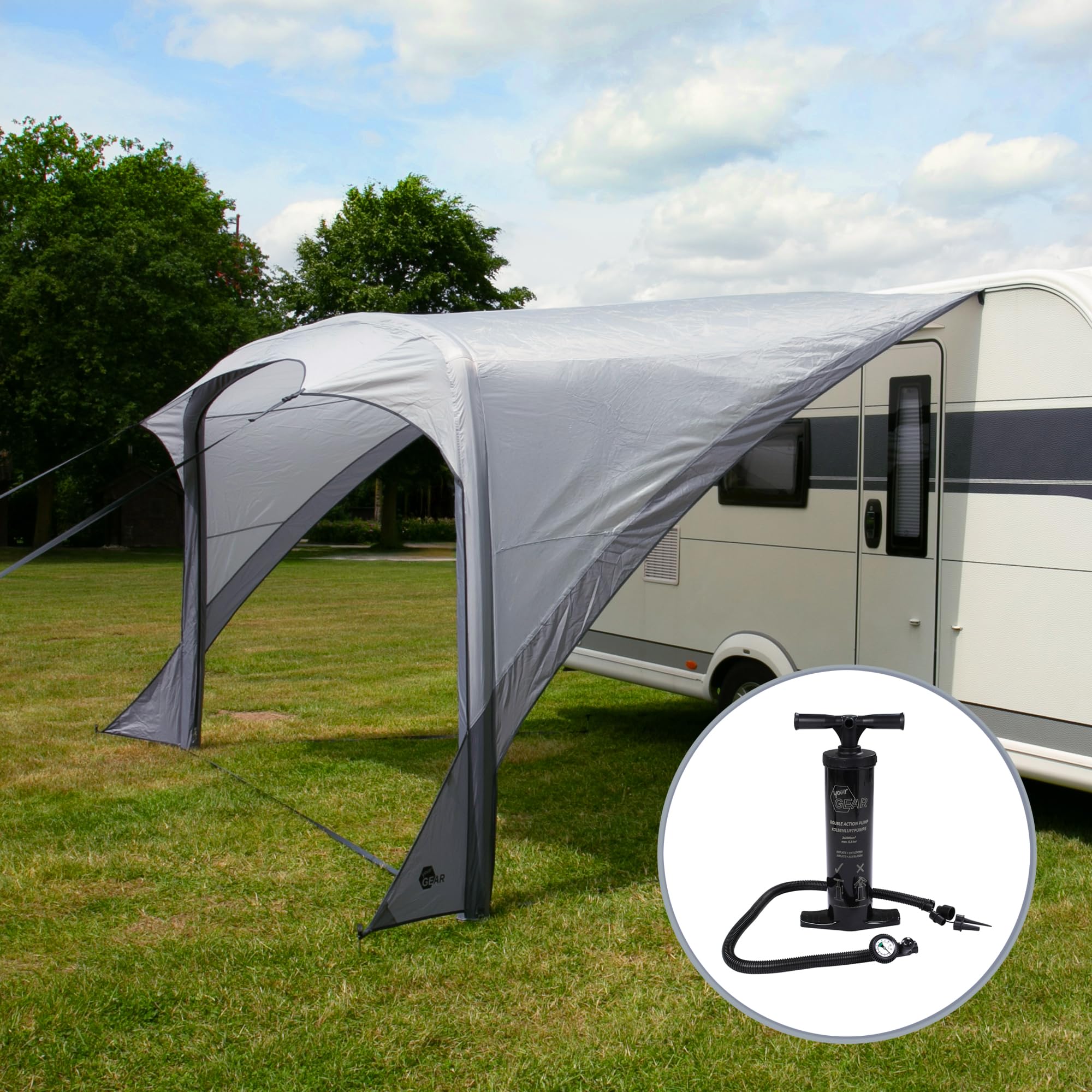 your GEAR Caravan Amalfi Air 4.2 - Universal Wohnwagen Sonnensegel, Sonnesegel UV 50+