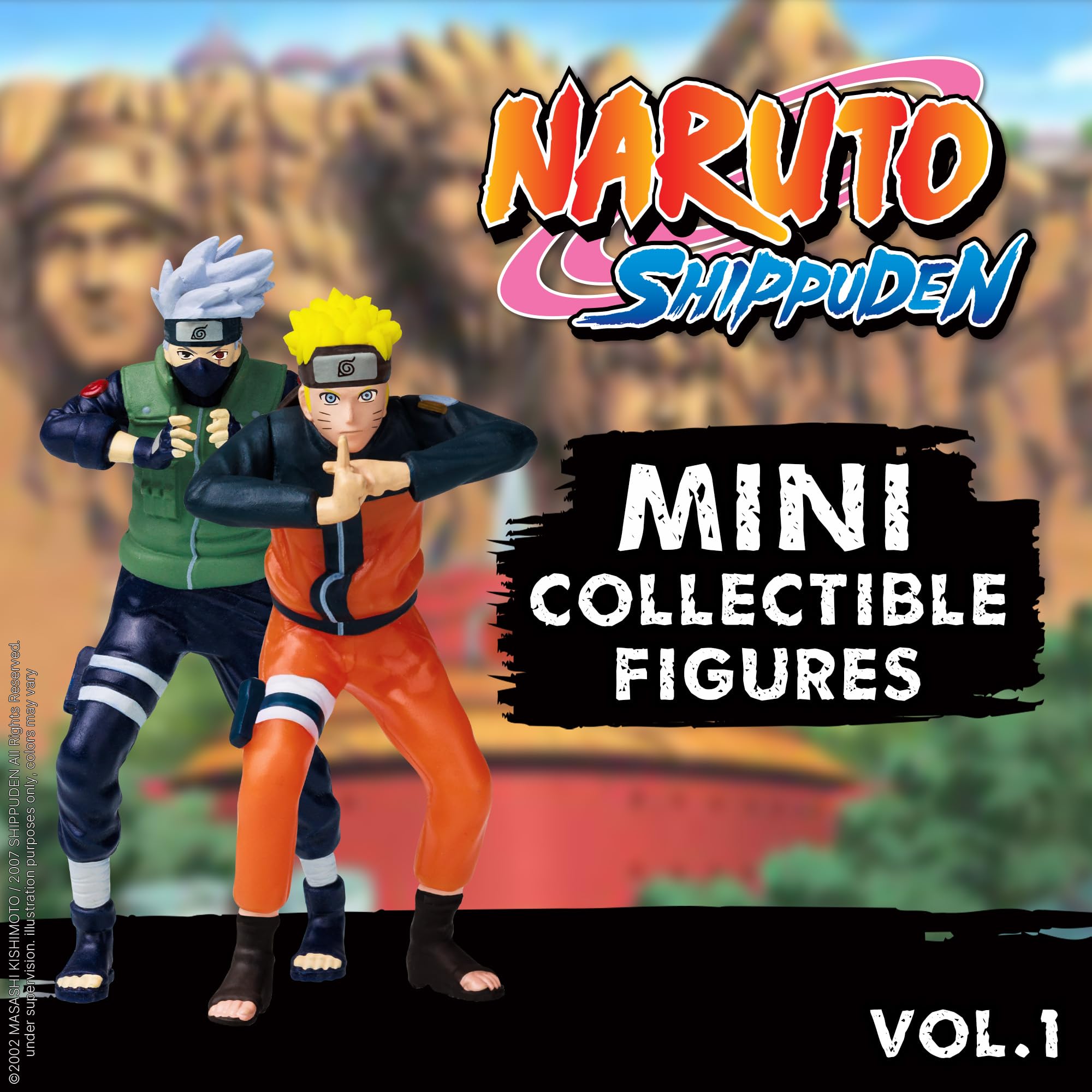 P.M.I. Naruto Shippuden Collectible Mini Figures 6 Pack Deluxe Box