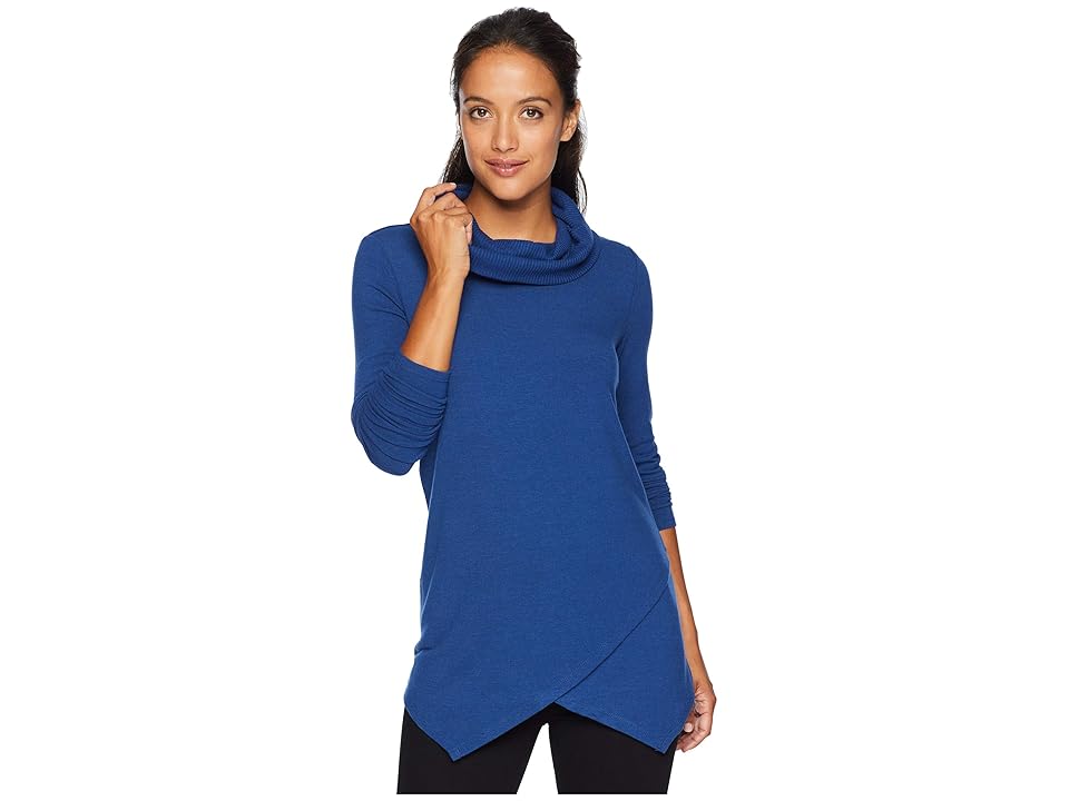 

Tribal Long Sleeve Mix Media Top (Marine) Women's Long Sleeve Pullover, Blue