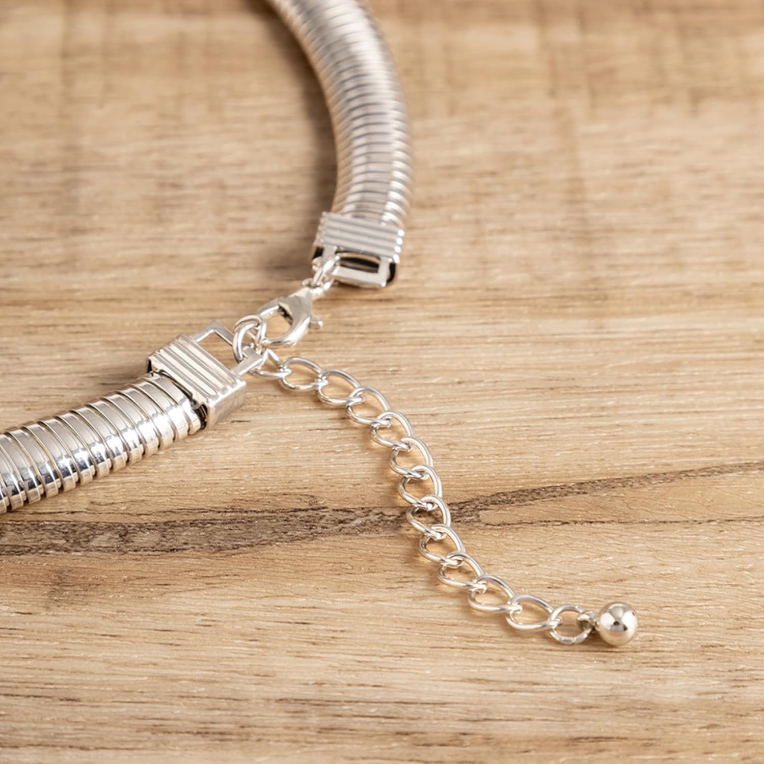 Chunky Gold Layered Statement Necklace for Women, Trendy Gold Plated Twisted Flat Thick Snake Herringbone Chain Choker Necklace Collar Torque Boho Necklaces Party Jewelry Gift - Image 6