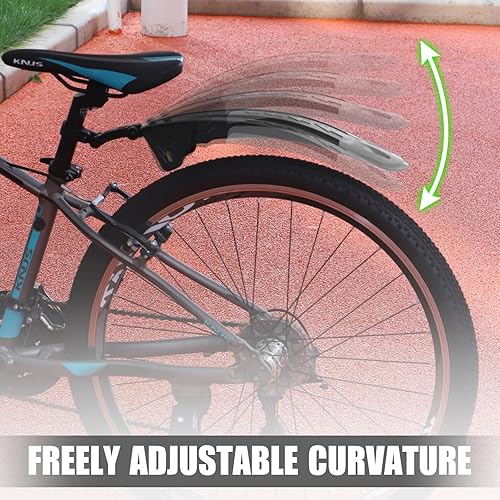Miniatura 6 de MAKELEN Bike Fender Set Mudguard Set Front and Rear 2 Parts-Universal Full Cover Thicken Widen Bicycle Adjustable Bike Fender Mud Guard Mudflap for