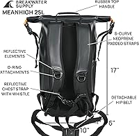 Vista 7 de Breakwater Supply Mochila impermeable Meanhigh Dry Bag de 25L y kit de primeros auxilios de supervivencia impermeable