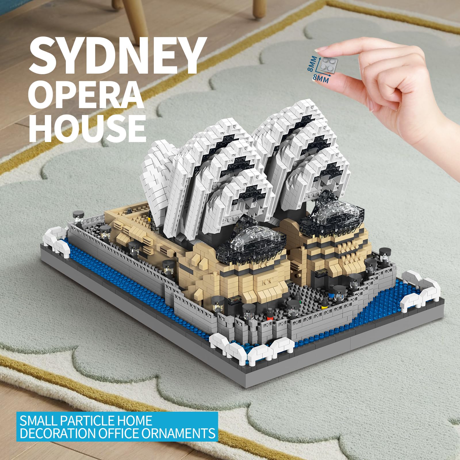 Sydney Opera House Building Blocks Set, 3014 PCS Micro Sydney Opera House Bricks Toy - Image 3