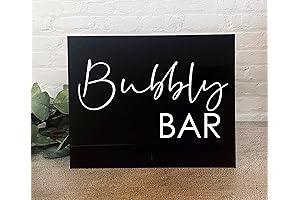 1801&Co. Acrylic Bubbly Bar Table Sign: The Perfect Touch for Your Celebration