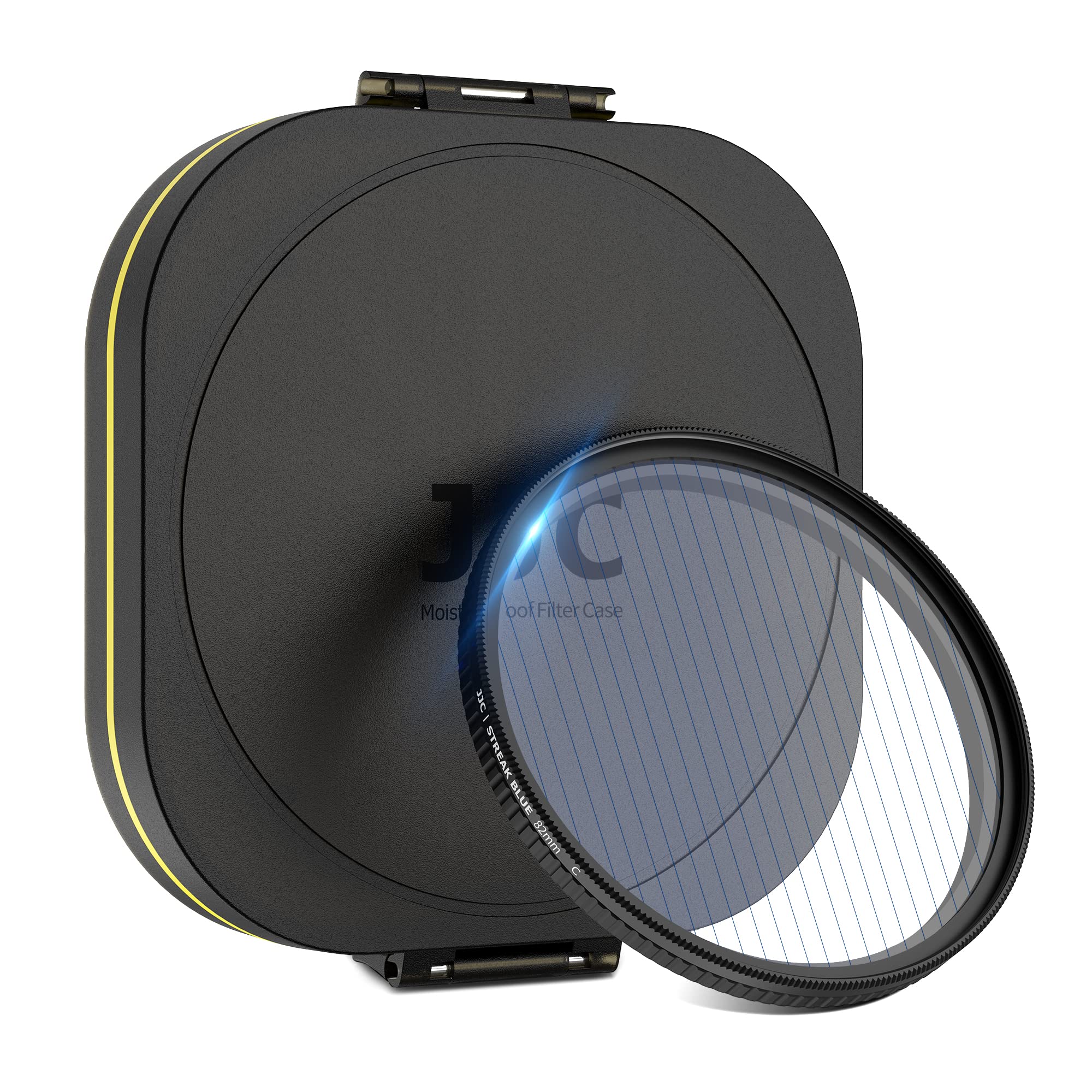 Kiorafoto 82MM Blue Streak Special Effects Lens Filter,Anamorphic Filter for Camera Photos and Cinematice Video,Multi-Resistant Coated Blue Streak Filter with Moisture-Proof Lens Filter Case