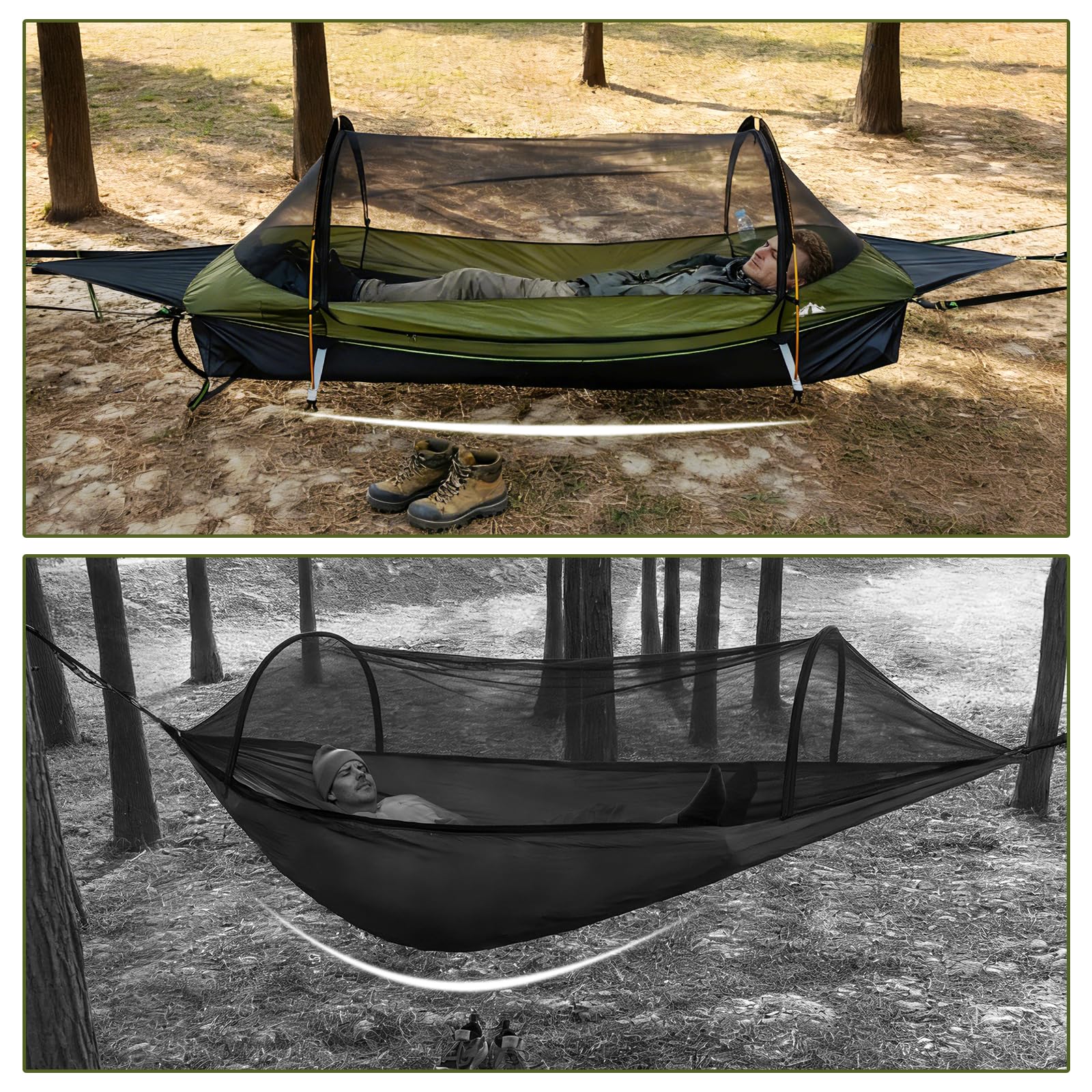 Amazon.com: Night Cat Flat Lay Hammock Tent with Mosquito Net